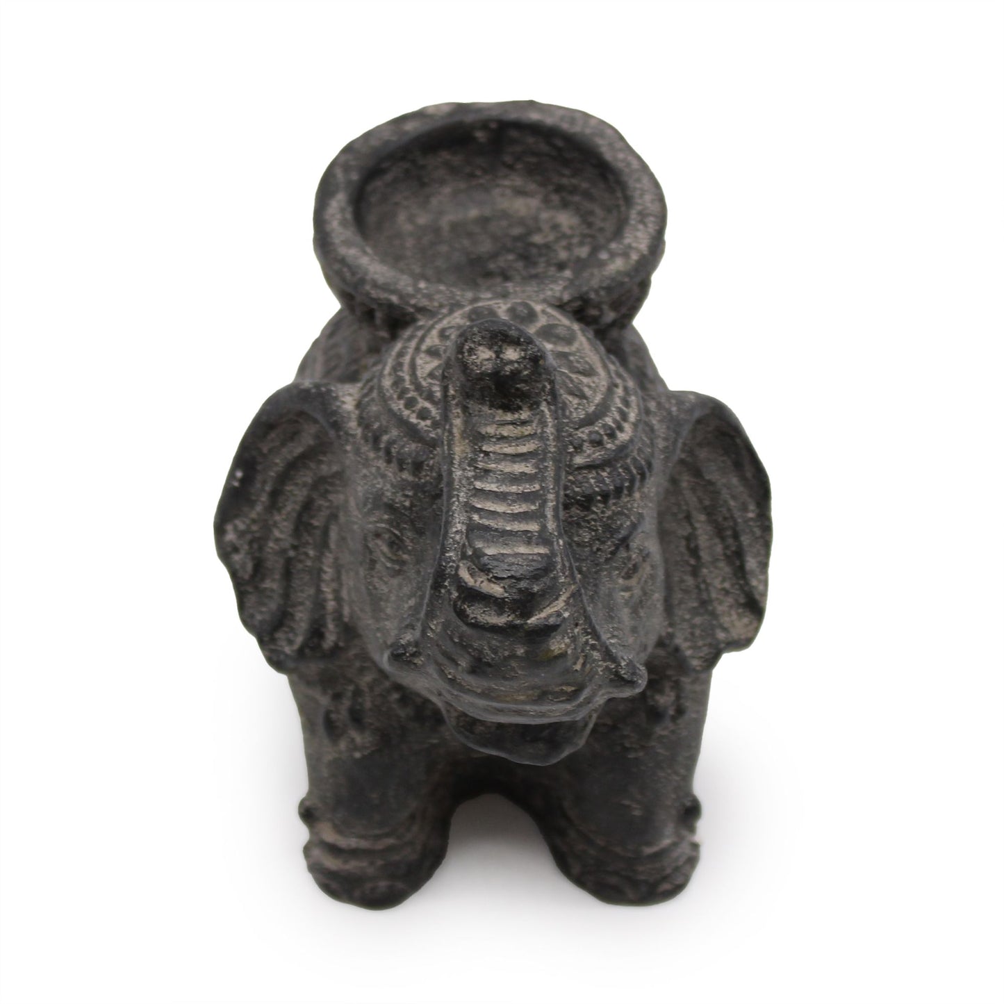 Porta Incienso y Candelabro Elefante(antiguo negro)