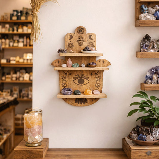 Estante de pared con forma de Hamsa