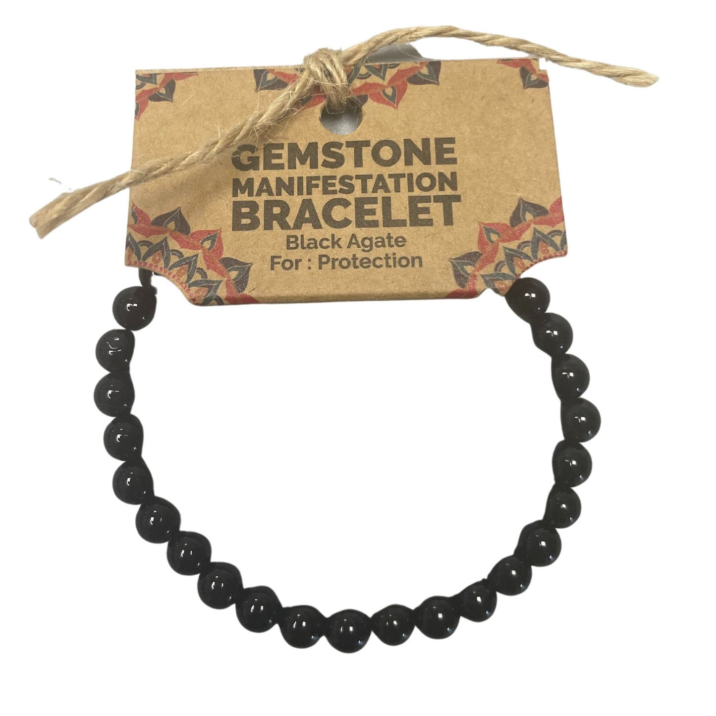 Pulsera de Manifestación de Piedras Preciosas - Ágata Negra - Protección