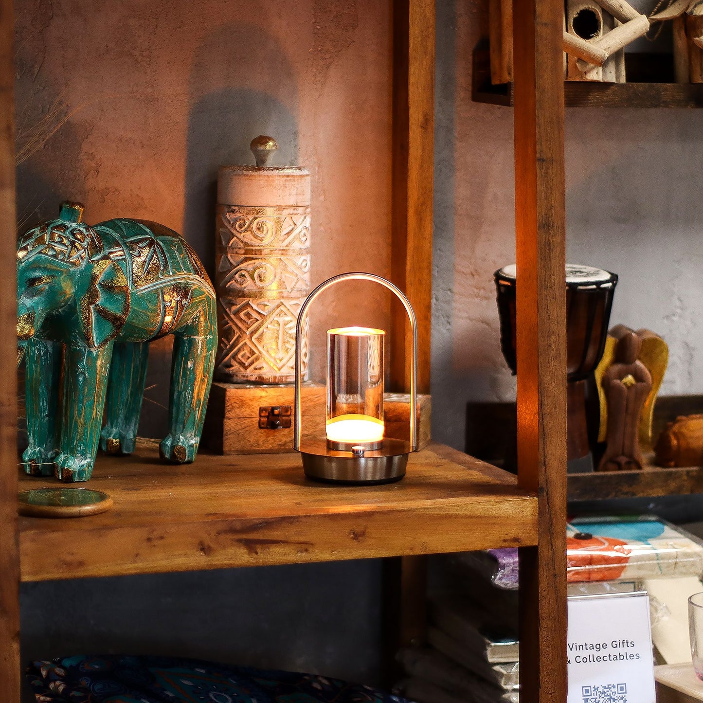 Lámpara táctil - Linterna de cristal - USB (C) - Recargable (2000 vatios)