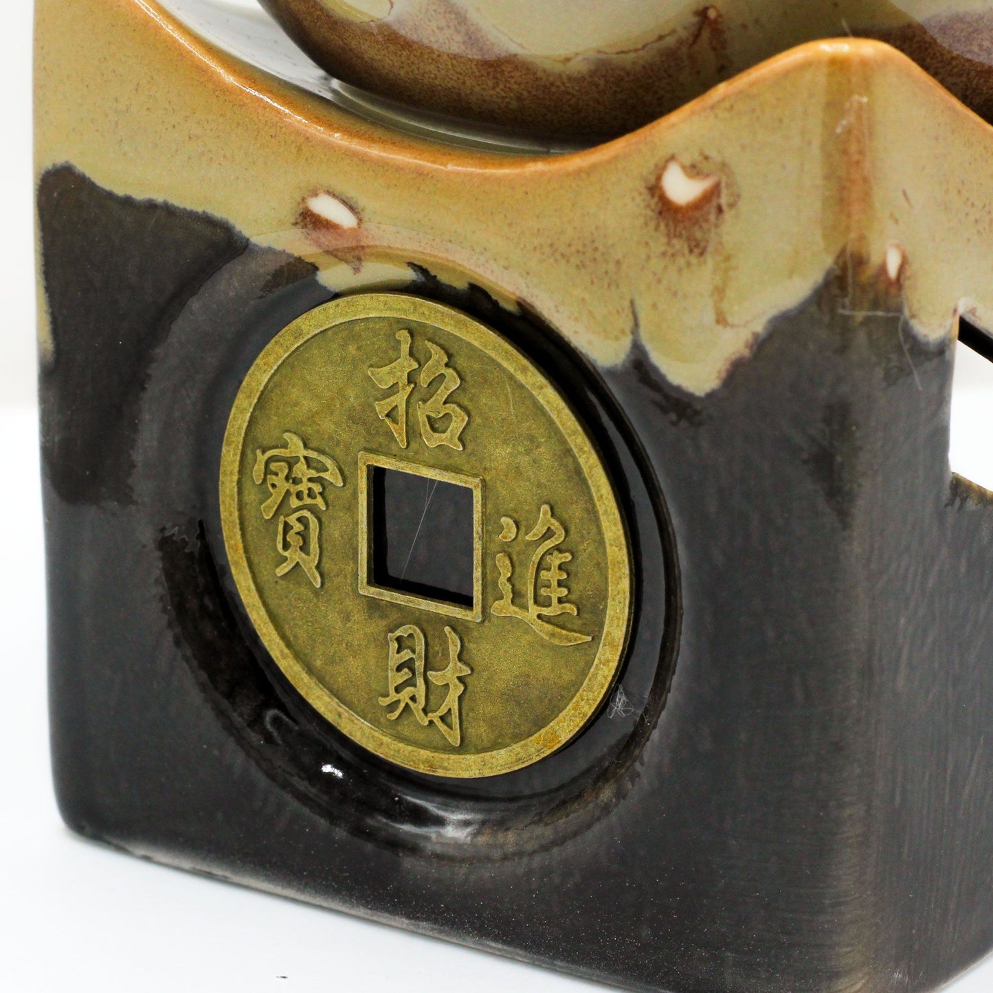 Quemador de aceite grande Moneda de la Suerte - Marrón