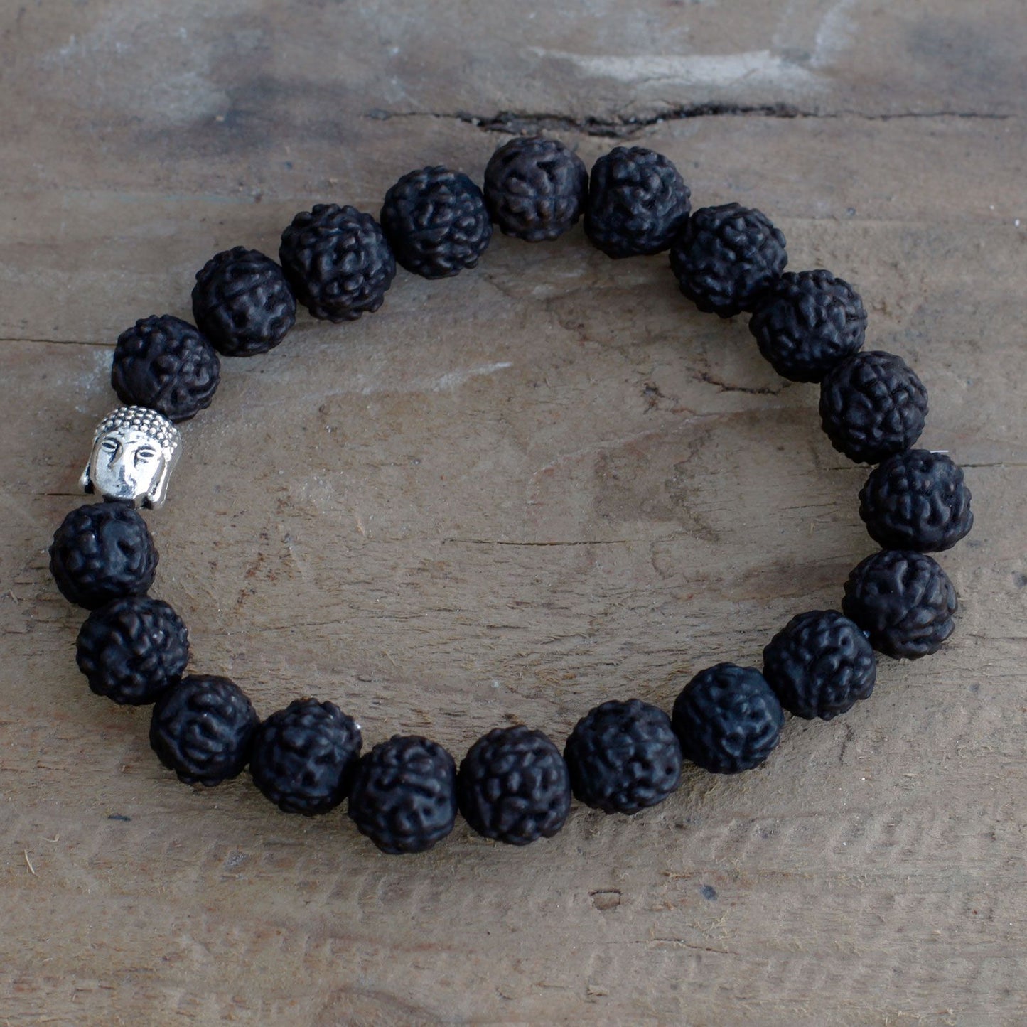 Brazalete de Rudraksha Buda Japa Mala - Oscuro