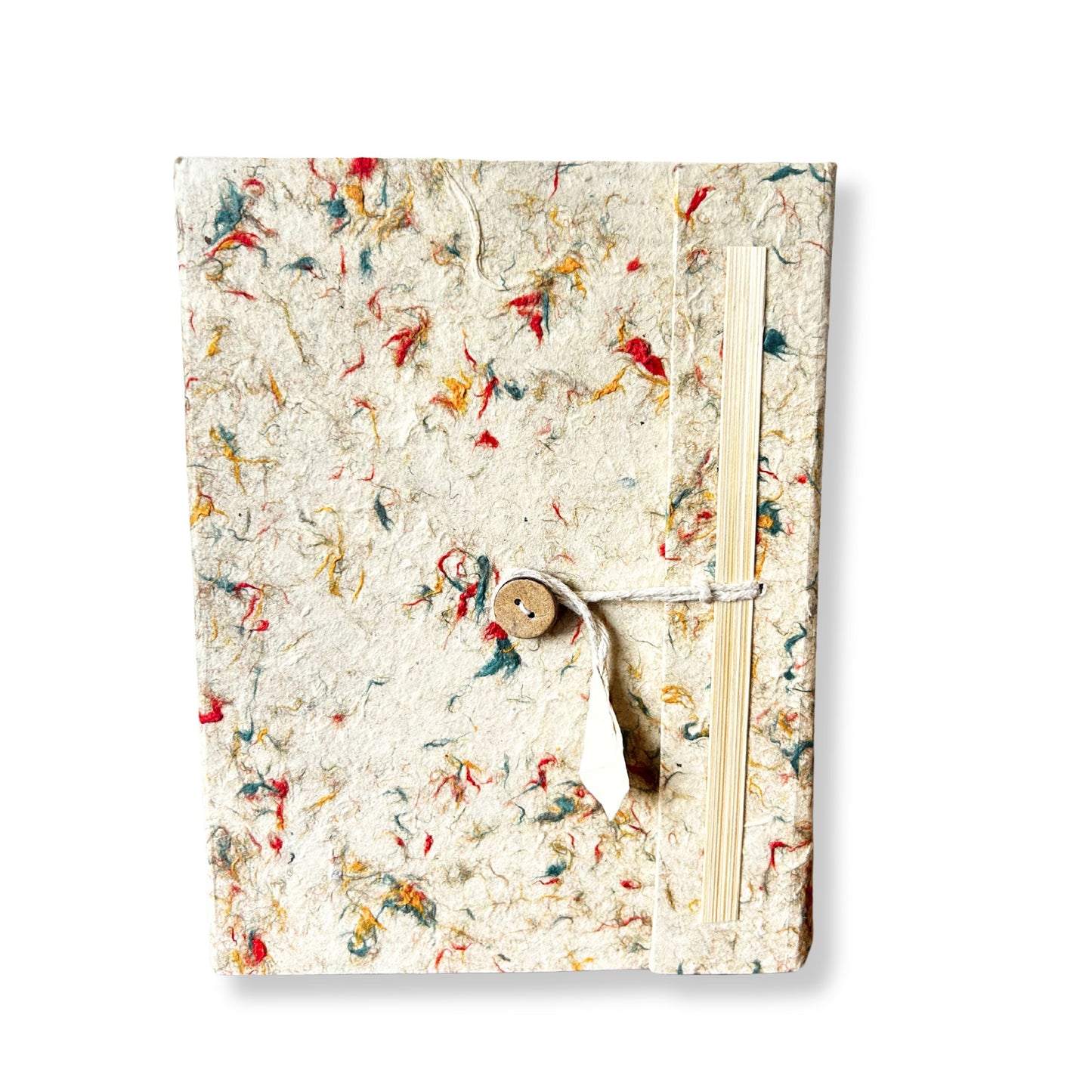 Lrg Lokta Mixed Colour Cotton Notebook (21x15cm) - 45 leafs - inc bookmark