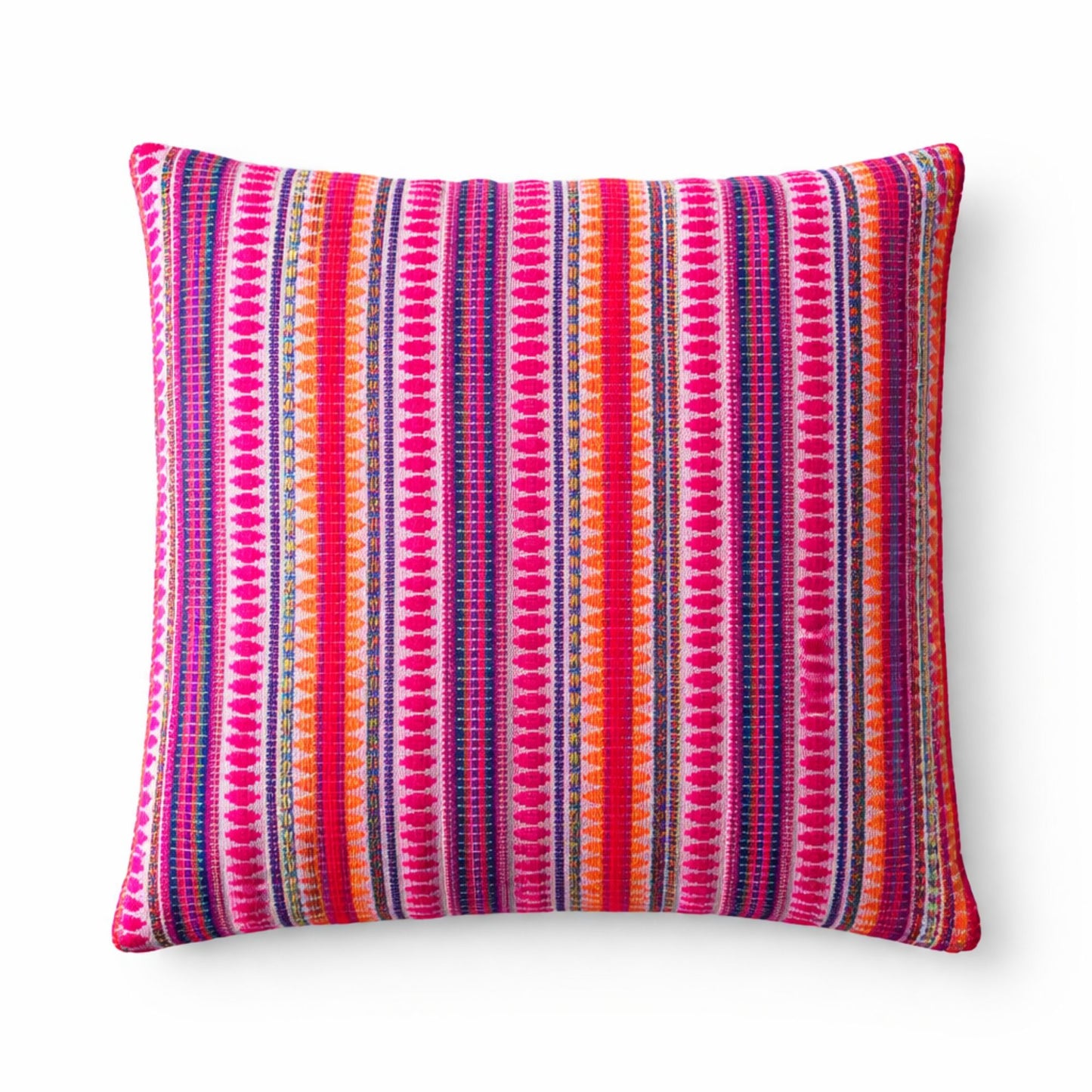 Funda de cojín clásica - Rayas neón - 45x45 cm