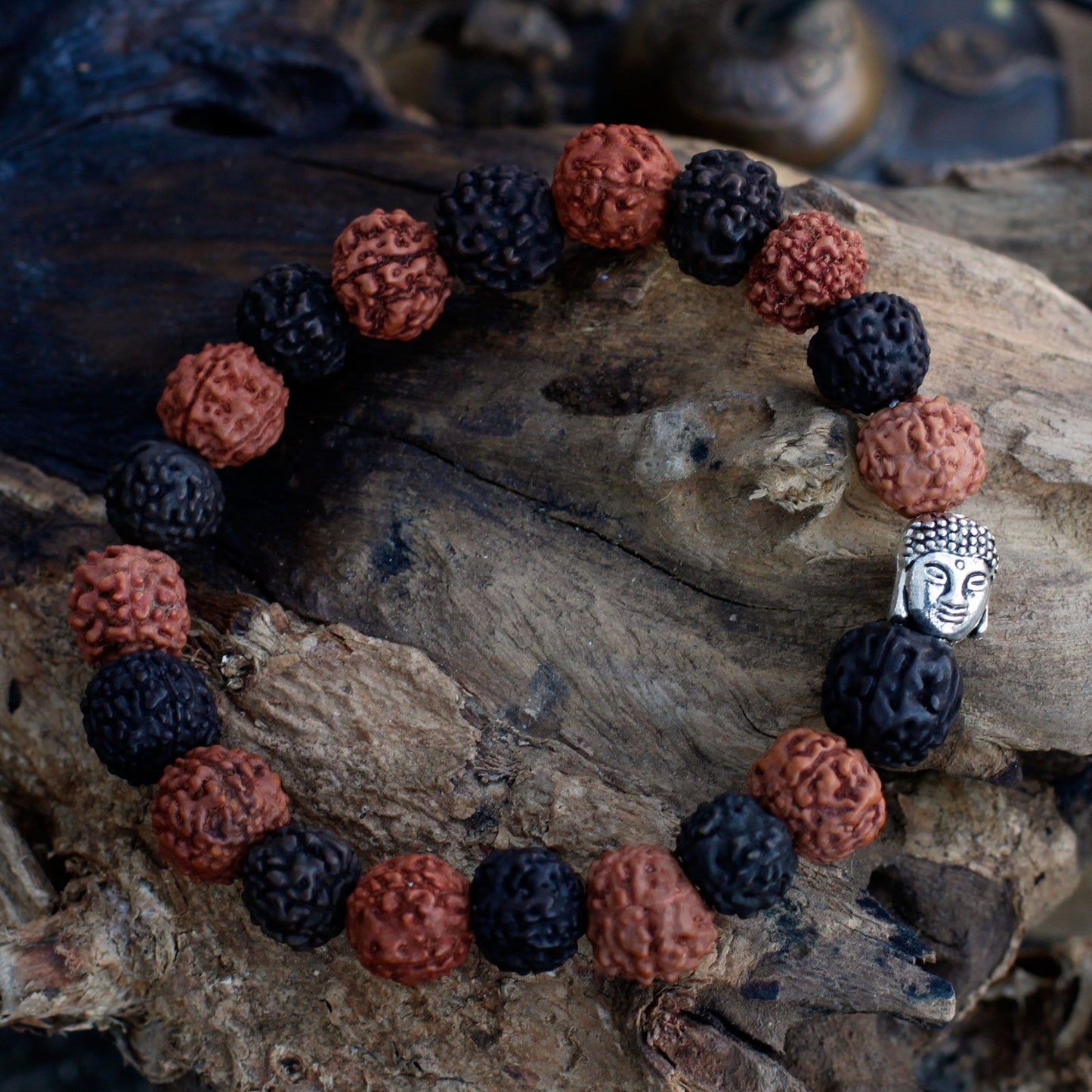 Brazalete de Rudraksha Buda Japa Mala - Mix