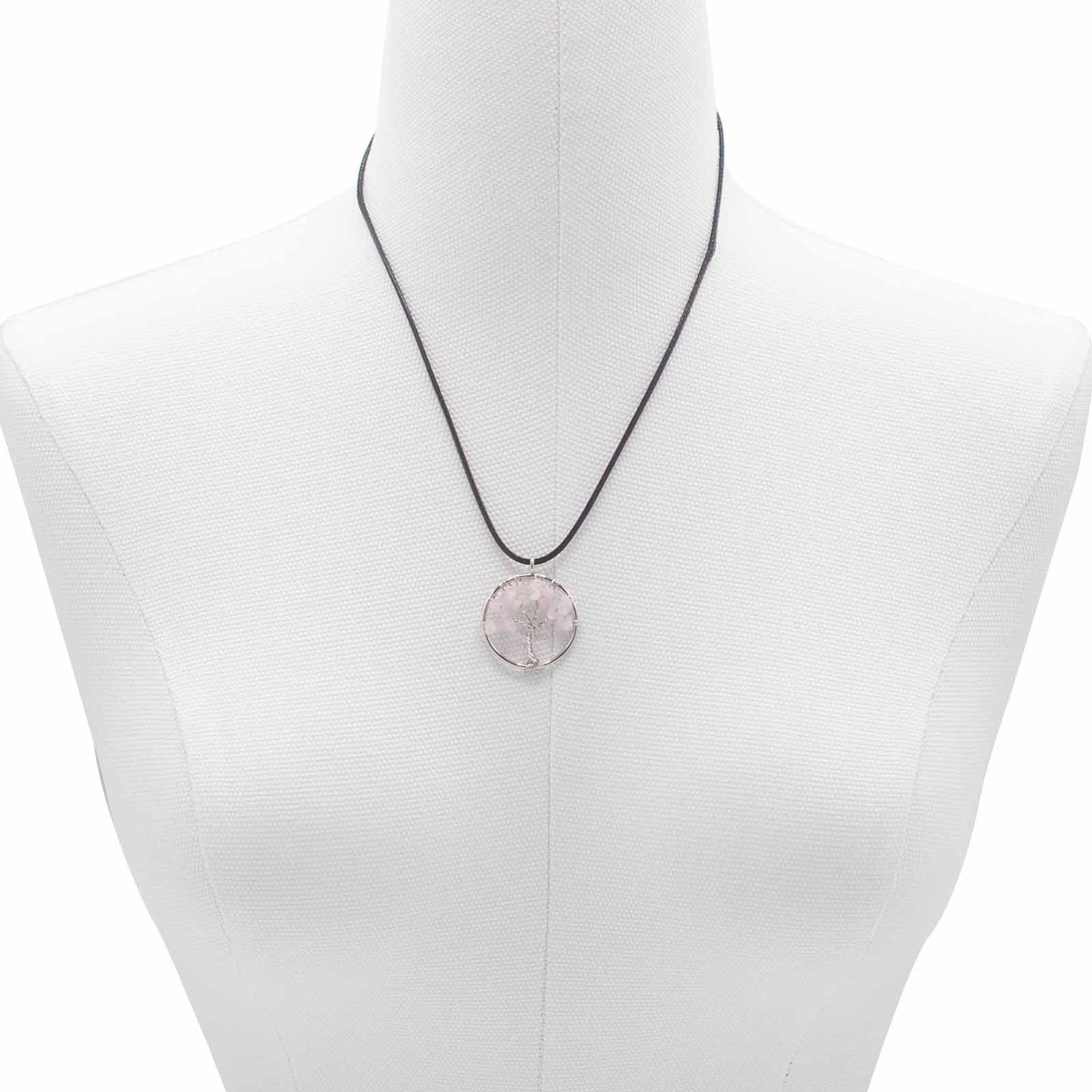 Colgante Árbol de la Vida - Cuarzo Rosa