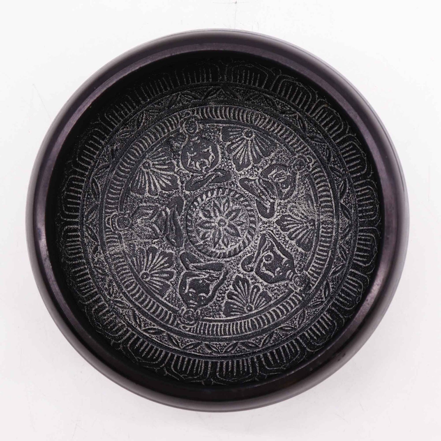 Cuenco tibetano de polvo de tierra - Om Five Buddha - 16cm