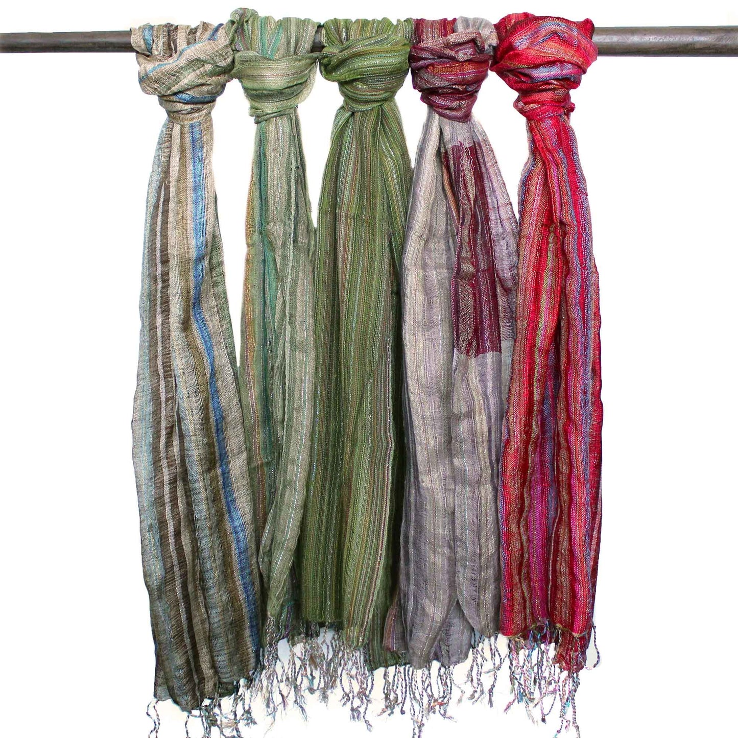Bufandas bohemias indias - 50x180cm - Verdes al azar
