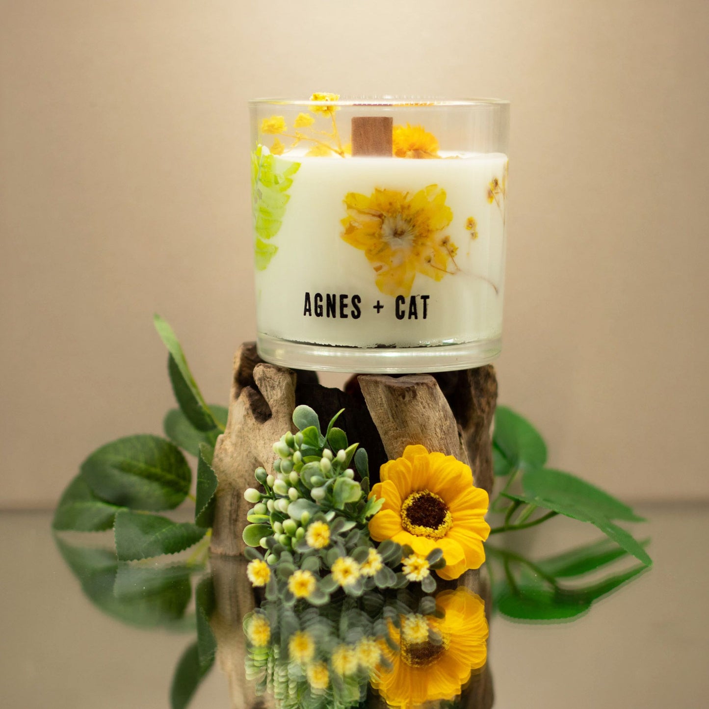Vela de Cera de Soja Botánica Agnes + Cat - Rydal Oudh