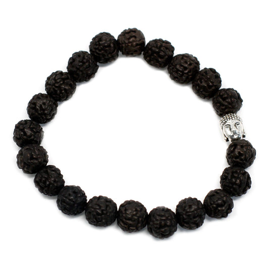 Brazalete de Rudraksha Buda Japa Mala - Oscuro