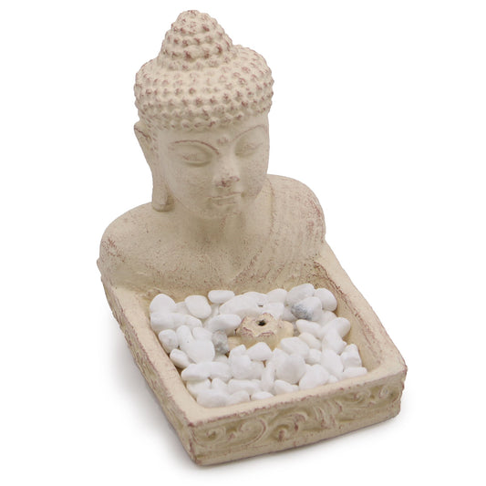 Porta Incienso Buda Feng Shui (crema)