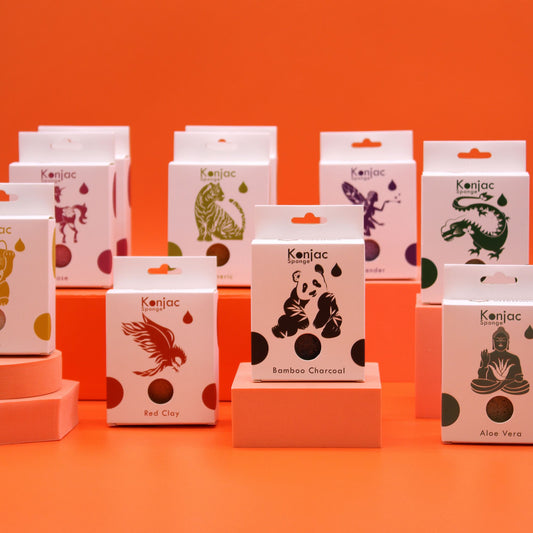 Esponja Facial Konjac - Té Verde - Protector