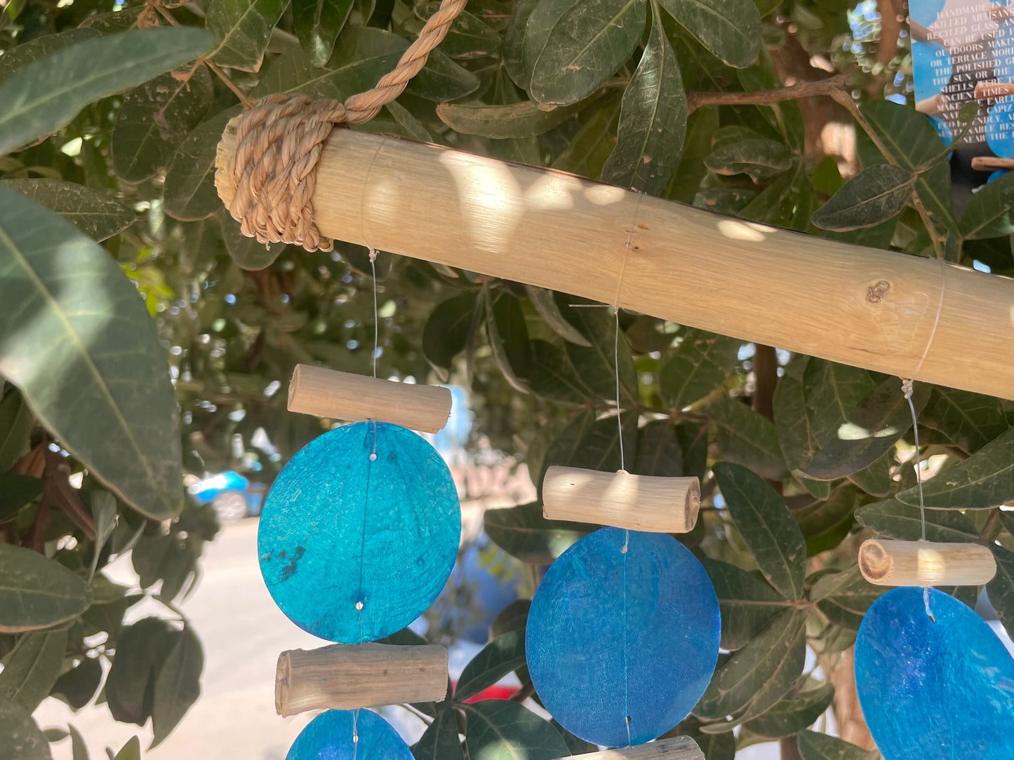 Carillón de madera flotante - Azul