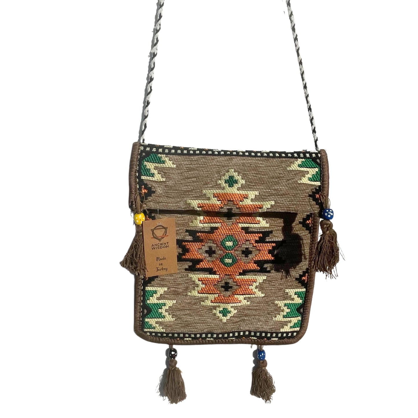 Bolso bandolera Kilim beige