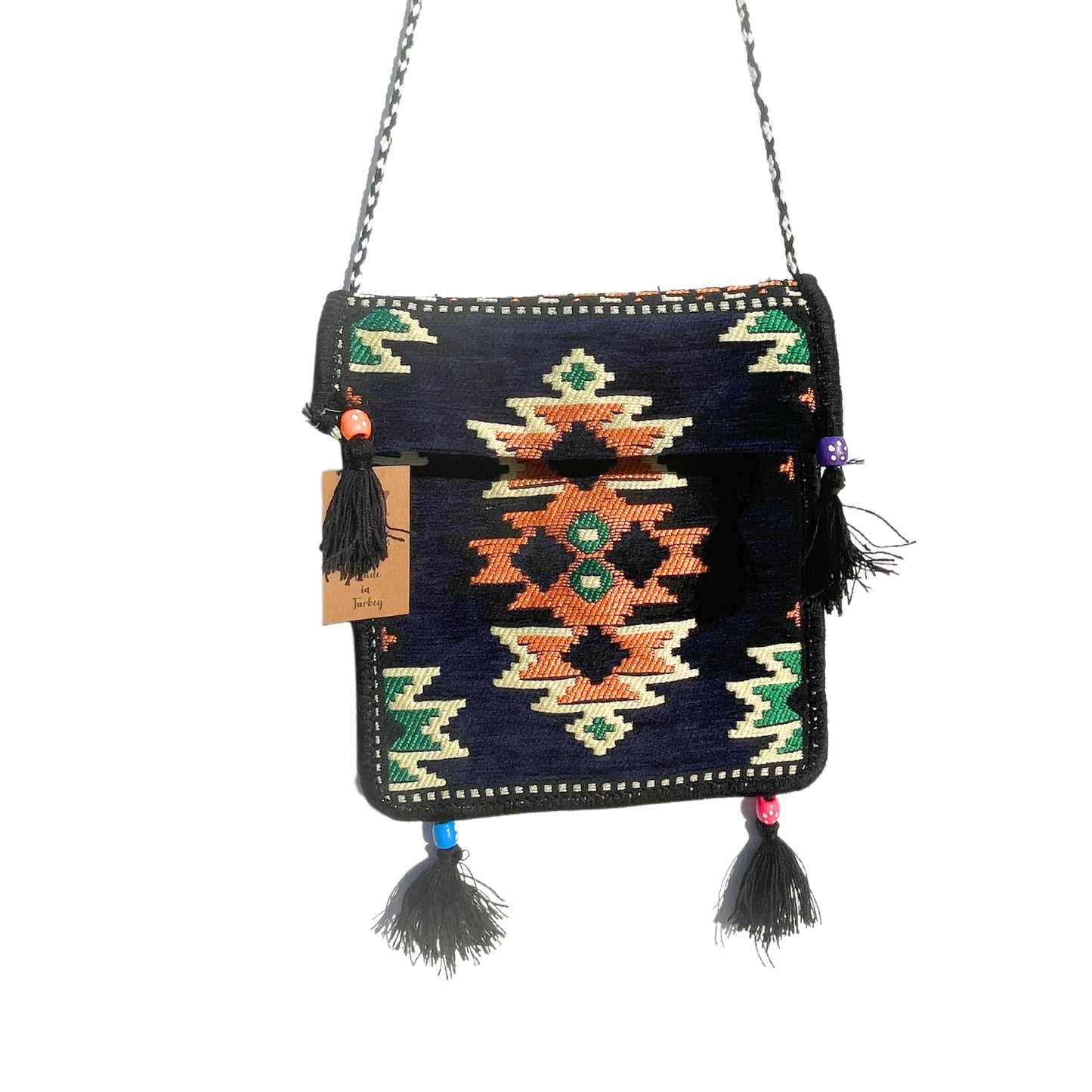 Bolso bandolera  Kilim azul marino oscuro