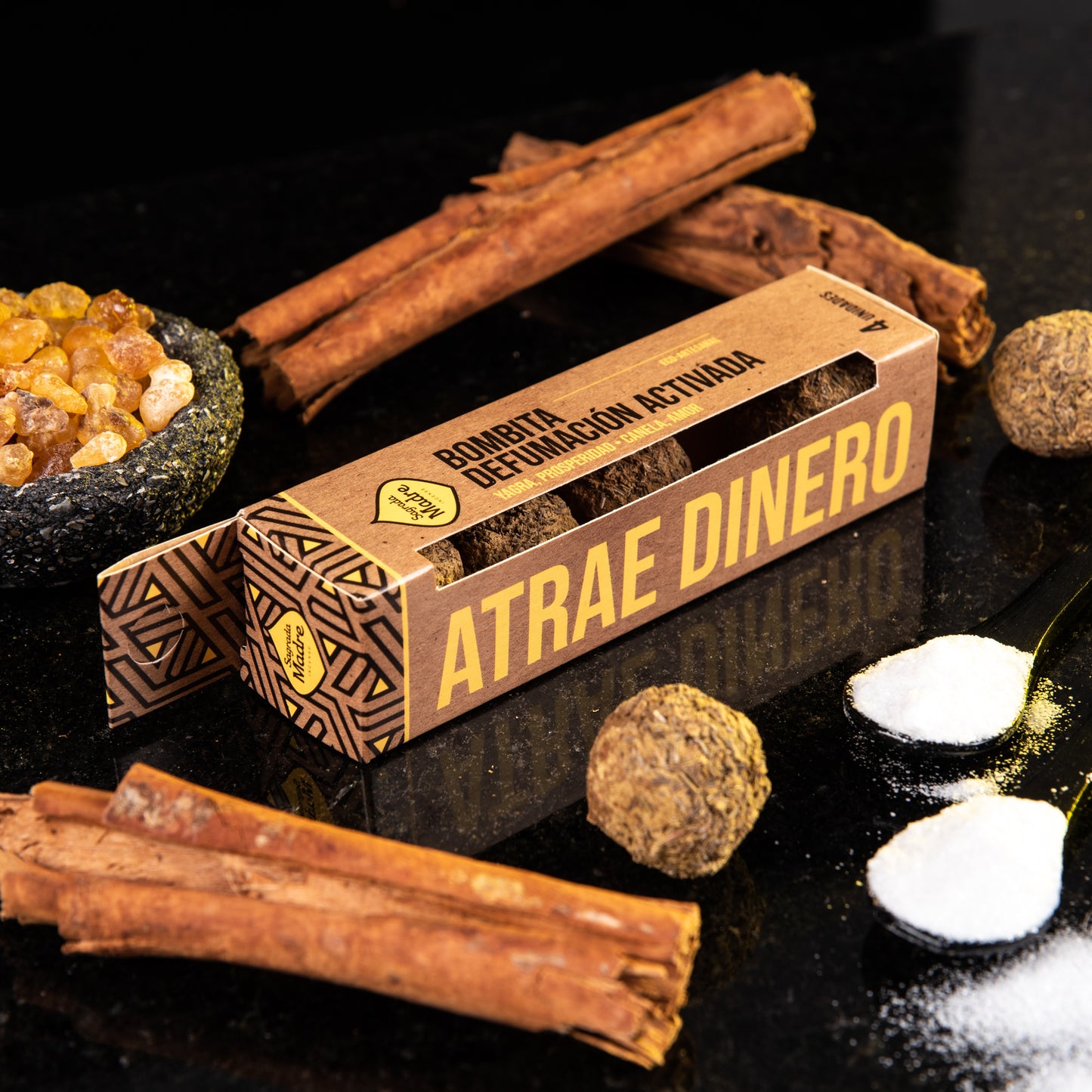 Caja de 4 Bombitas de Incienso Atrae Dinero